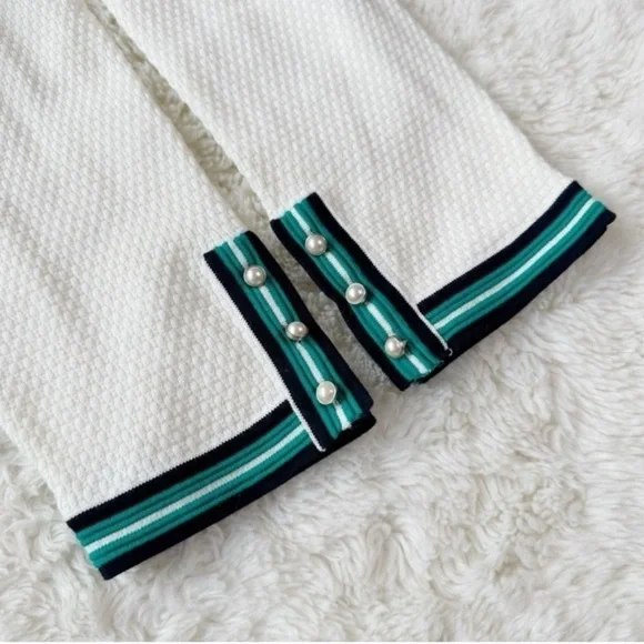 Talbots Woman Cream Knit Pearl Button Front Cardigan Sweater XL Coquette Classic - Picture 4 of 6